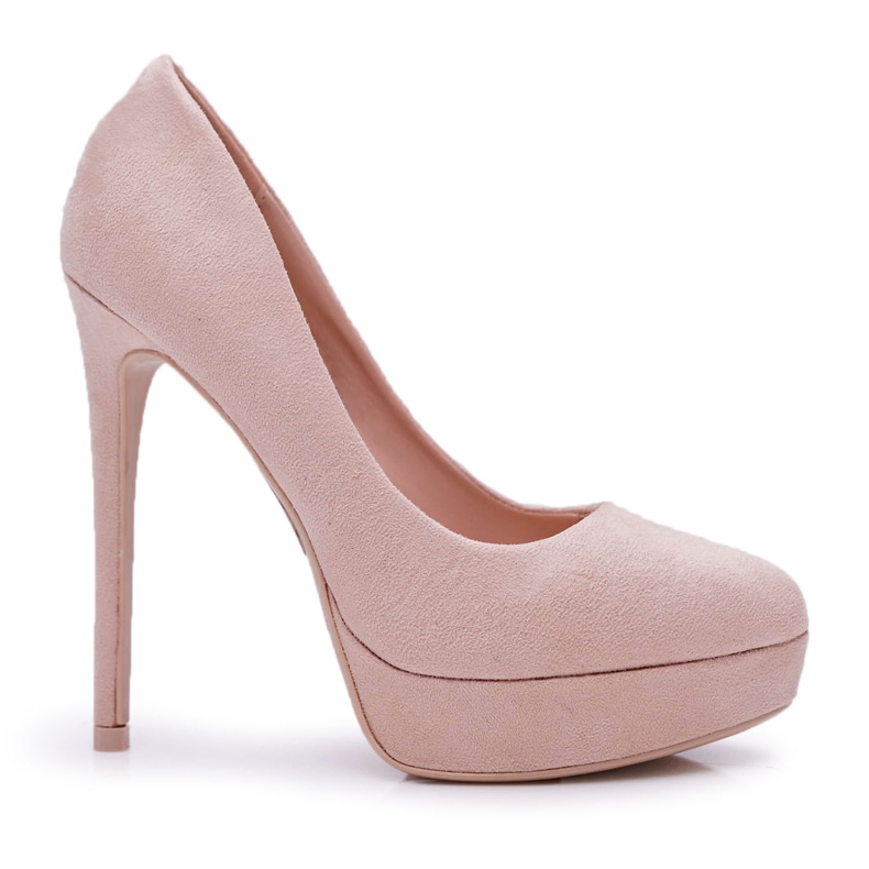 SEA Kvinnor Stilettos Mocka Plattform Beige Gervalo