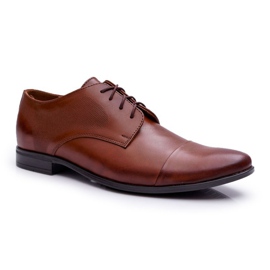Herr Brogues Elegant läder Bednarek Brown Dawidos brun
