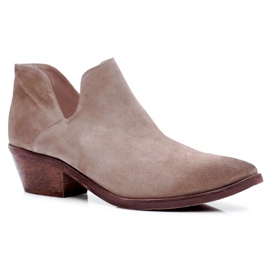 Nicole Damstövlar Beige Vårläder Anabella