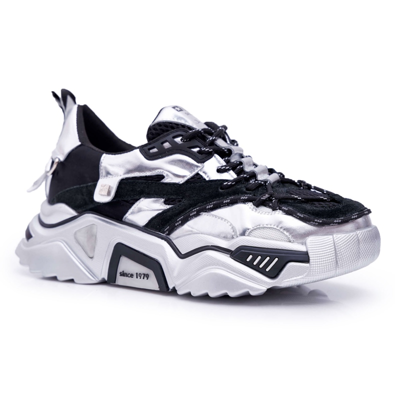 Kvinnors sportskor Big Star av Daniel Lopez Svart Silver FF274A527 grå