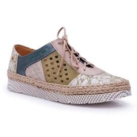 Kvinnors Brogues Maciejka Läder Grönt 03339-09