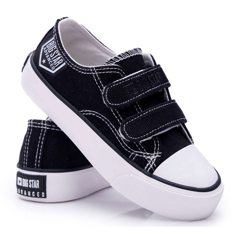 Barnskor Sneakers Big Star With Velcro Black FF374062 svart