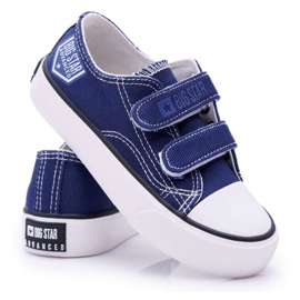 Barnskor Big Star With Velcro Navy Blue FF374064 marinblå