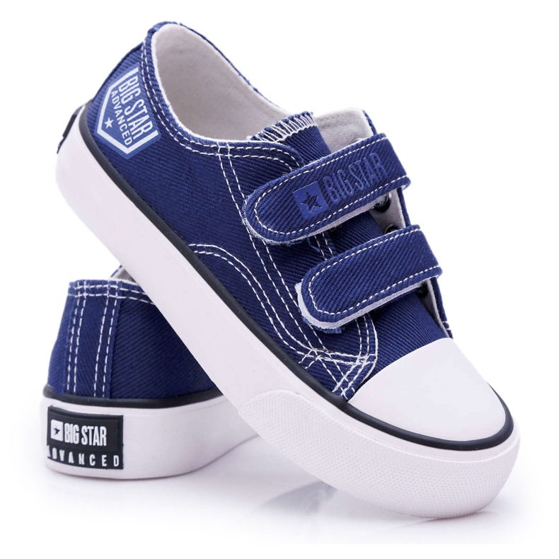 Barnskor Big Star With Velcro Navy Blue FF374064 marinblå