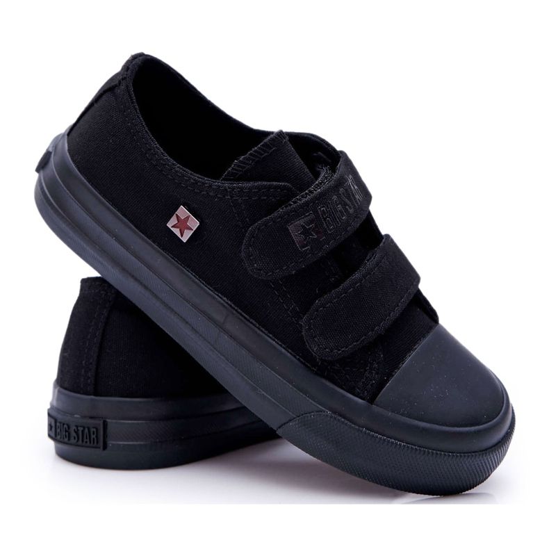 Barnskor Sneakers Big Star With Velcro Black FF374095 svart