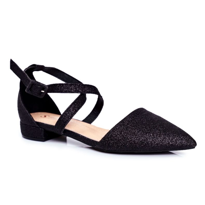 PS1 Glitterballerinor för kvinnor i Spitz Black Vontare svart