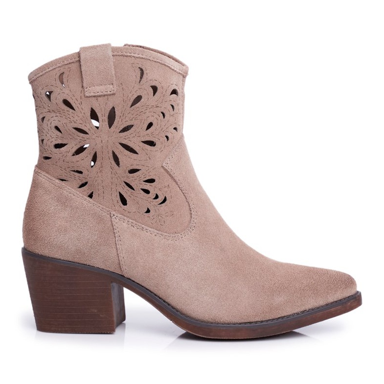 S.Barski Damstövlar Läder Beige Barski 12622