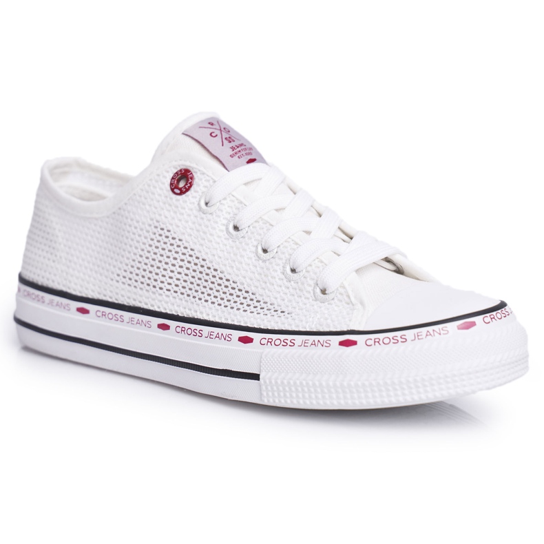 Kvinnors sneakers Cross Jeans White Mesh FF2R4016C vit