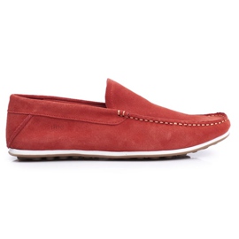 Loafers för män GOE Red Nubuck FF1N3055 röd