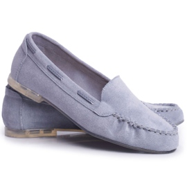 Dam Loafers Sergio Leone Mocka Blå MK722