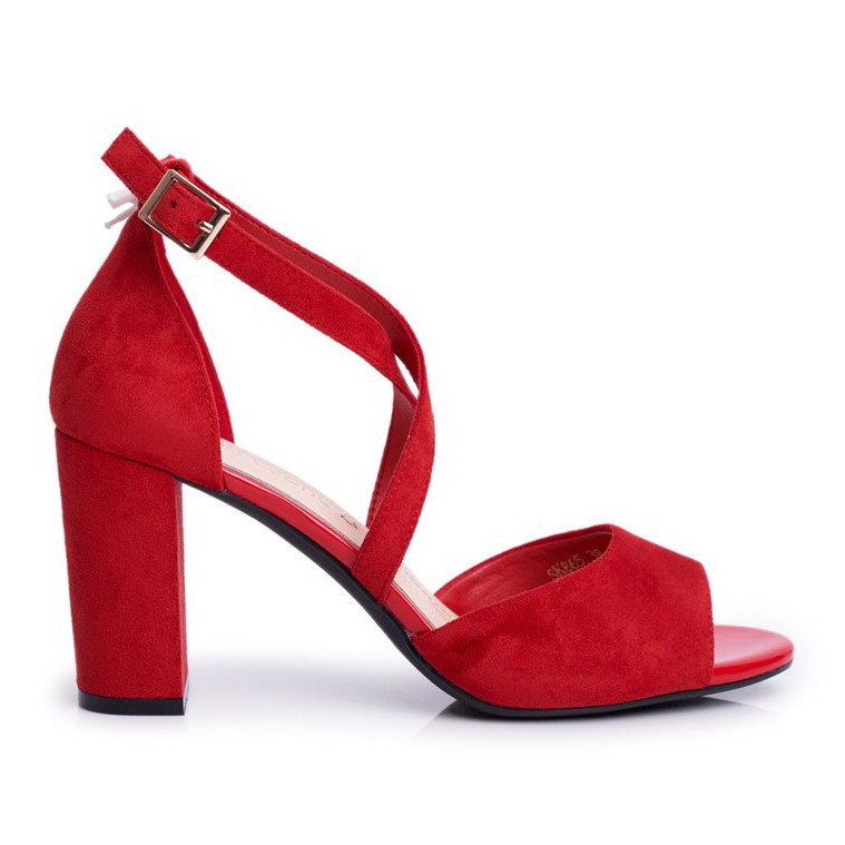 Kvinnors sandaler med hög klack Sergio Leone Röd SK865
