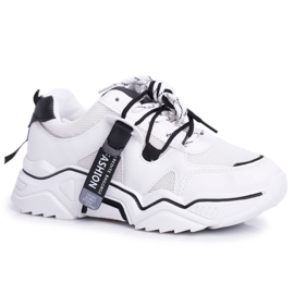 BUGO Kvinnors sportskor Vit Elenis svart