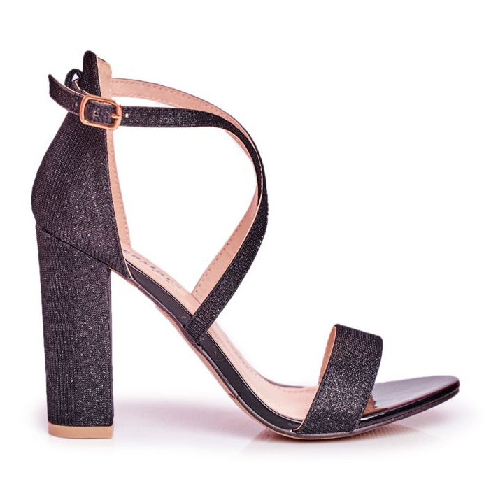 PS1 Kvinnors sandaler på en klack Glitter Svart Vivi