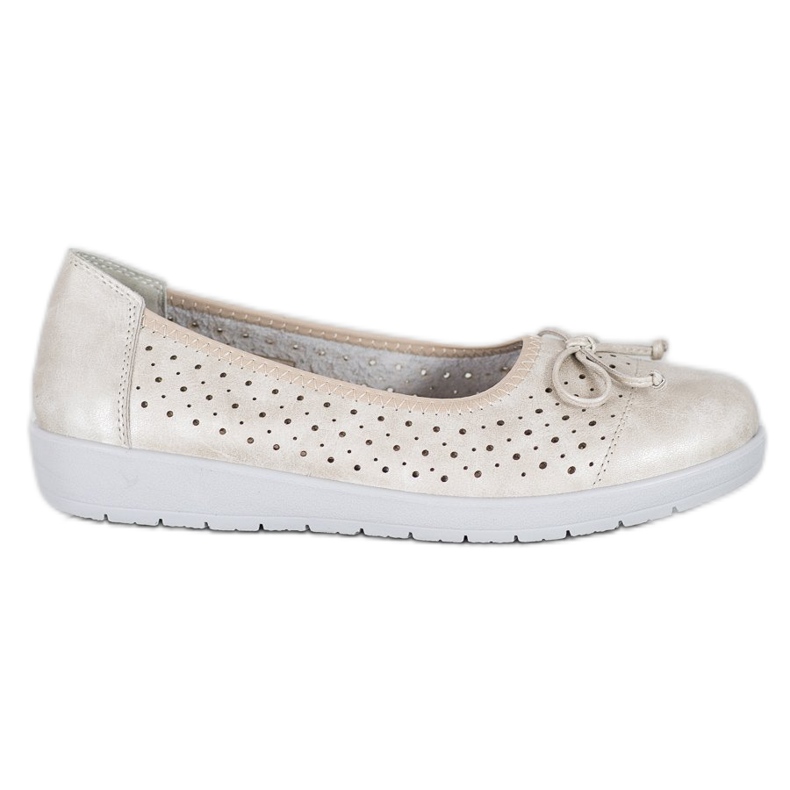 SHELOVET Openwork Ballerina På Plattformen gyllene