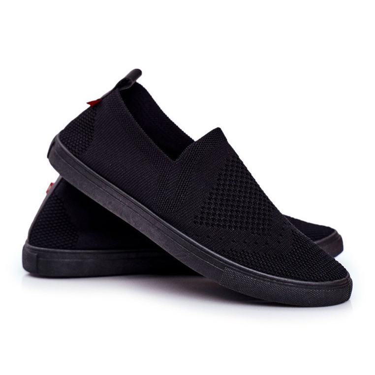 Kvinnors svarta sneakers Slip-on sneakers Big Star FF274A609
