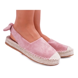 FRJ Kvinnors Espadrilles mocka rosa kontur