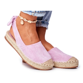 FRJ Kvinnors Espadrilles mocka Violet kontur purpur