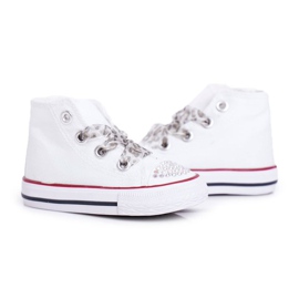 FRROCK Barns sneakers High White Rhinestones Le vit