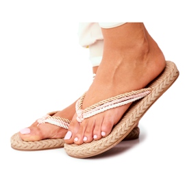 FRJ Dam Tofflor Skum Flip-flops Dragsko Rosa Madrid vit brun