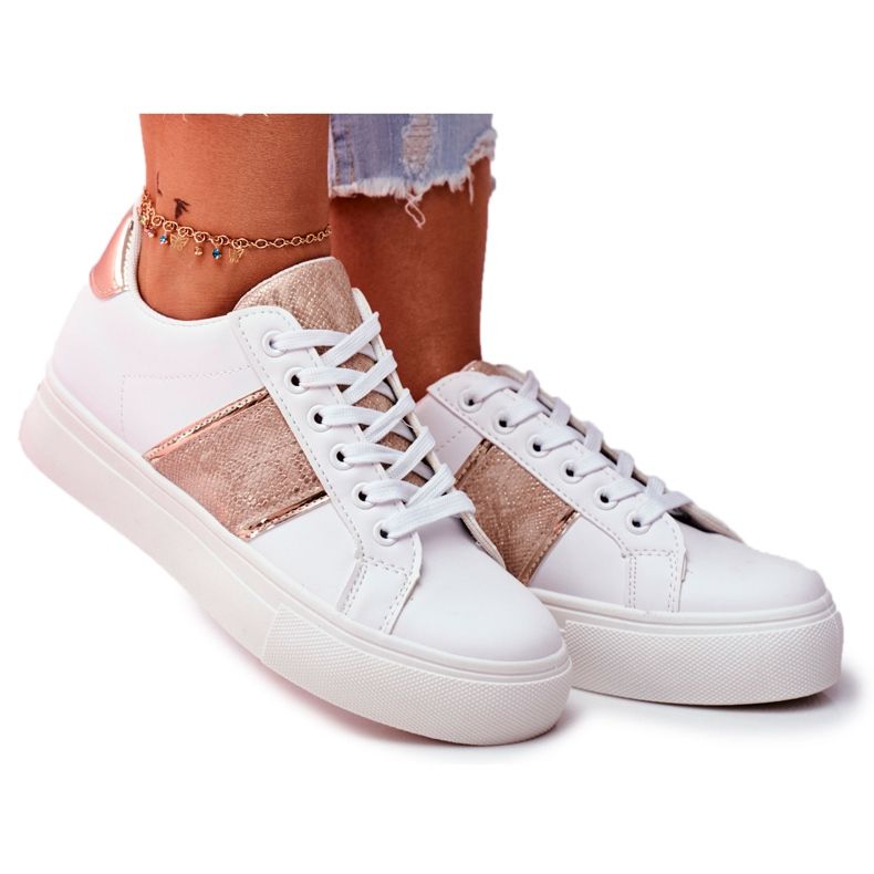 Kvinnors sportskor Vit Och Guld Fortsätt