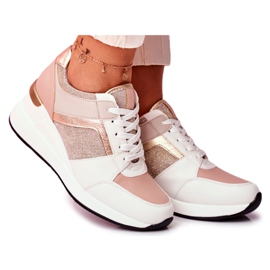 Moow Kvinnors sportskor Sneakers White and Pink Dillion vit rosa mångfärgad gul