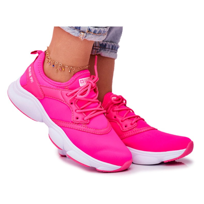 Kvinnors sportskor Sneakers Big Star Neon Pink FF274931 rosa