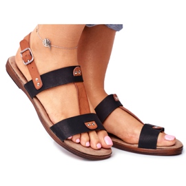 EVE Eleganta damsandaler 20SD35-0307 Svart Renna