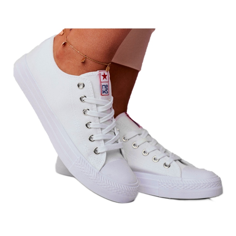NEWS Dam Sneakers Lågt tyg Vit Ecoma