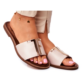 Eleganta damtofflor Beige Nicole Dilmah