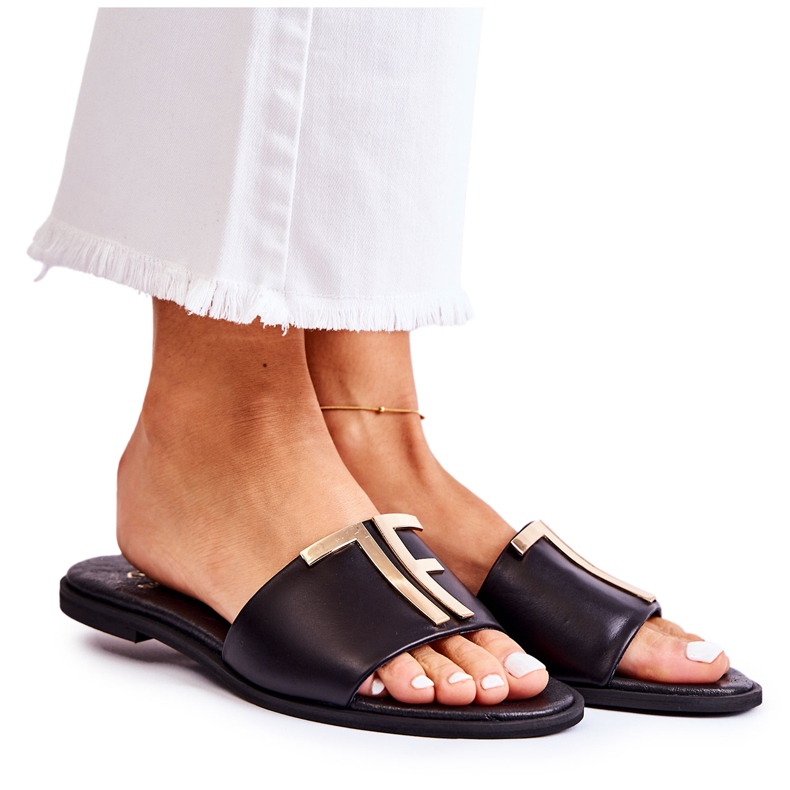 Eleganta damtofflor Svart Nicole Dilmah