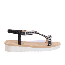 Svarta damsandaler HD-129 Svart