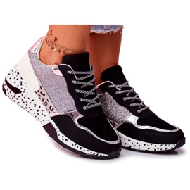 Kvinnors sportskor Tjock sula Svart Nokien