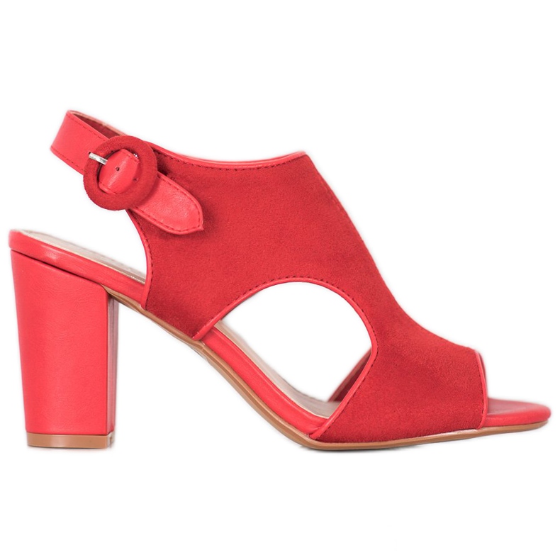 Weide Byggda sandaler med mocka röd
