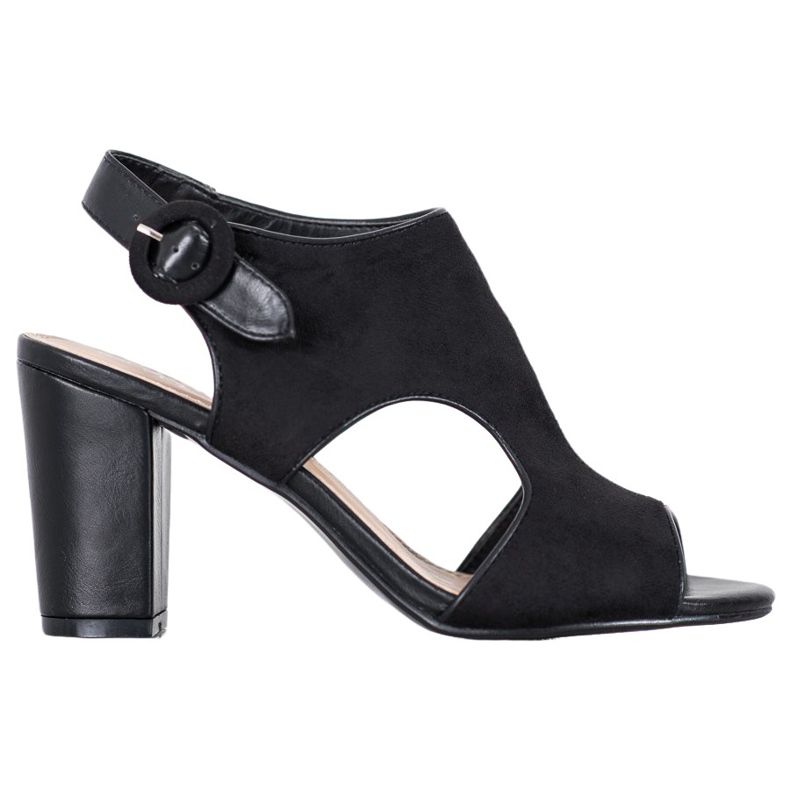 Weide Byggda sandaler med mocka svart