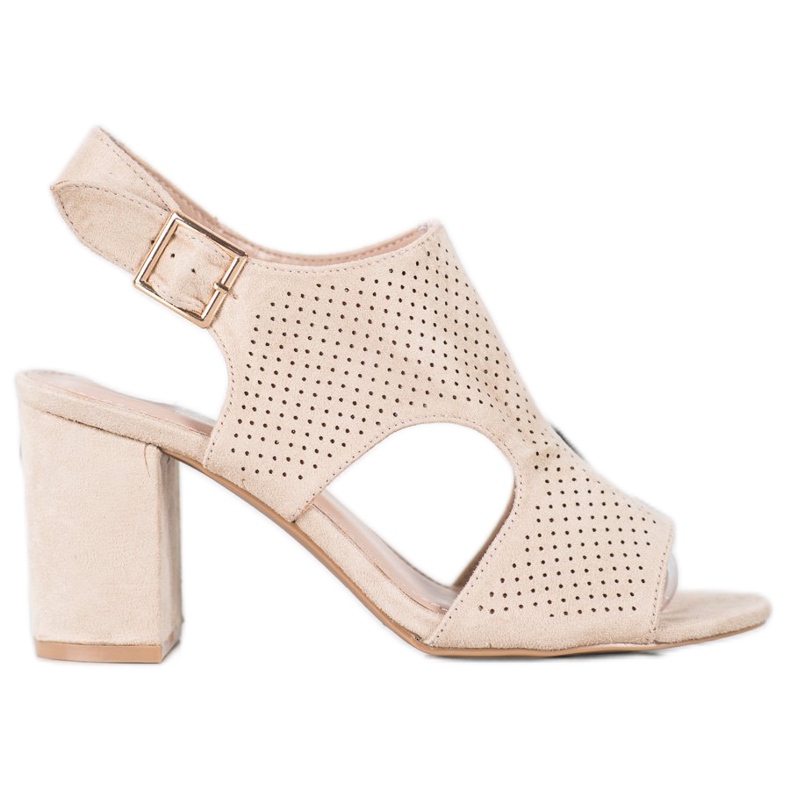 Small Swan Uppbyggda sandaler med öppet arbete brun