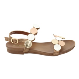 M.Daszyński Sandaler gyllene hjul Daszyński MR1958-1 brun silver-
