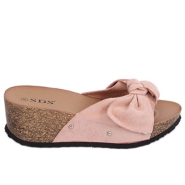 Pink Pink wedge tofflor 7862-KL Pink rosa