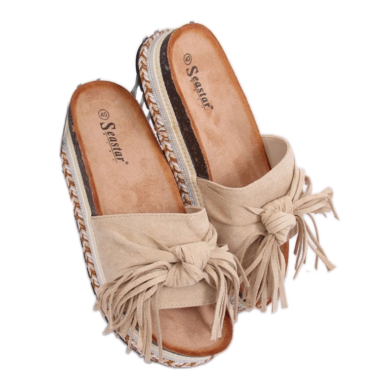 Dam beige boho tofflor CK138P Beige