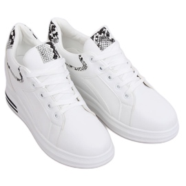 Vita HY-231 White wedge sneakers svart