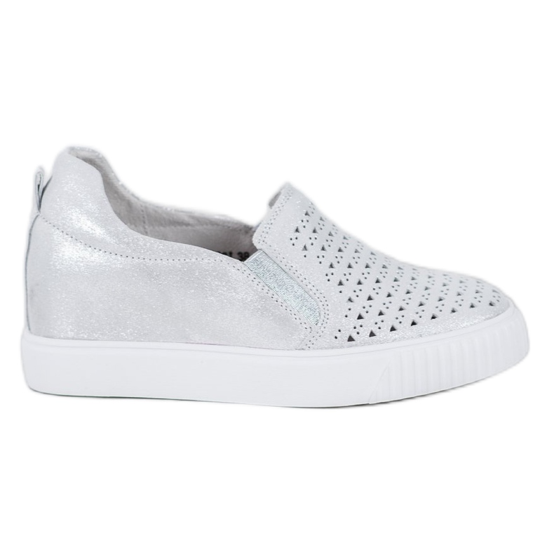 Filippo Läder Slipons på kilen grå