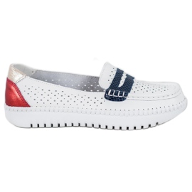 Filippo Bekväma läderloafers vit