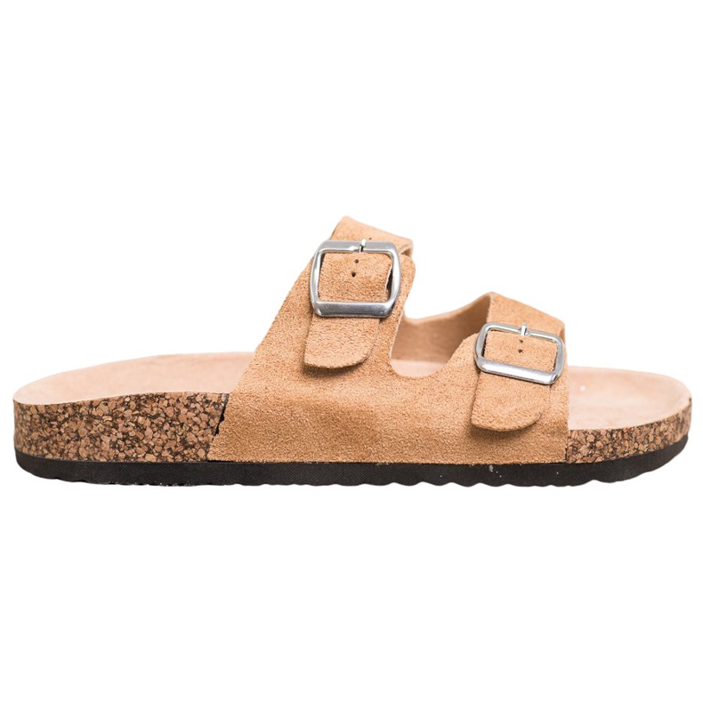 VINCEZA Tofflor Med Spänne brun