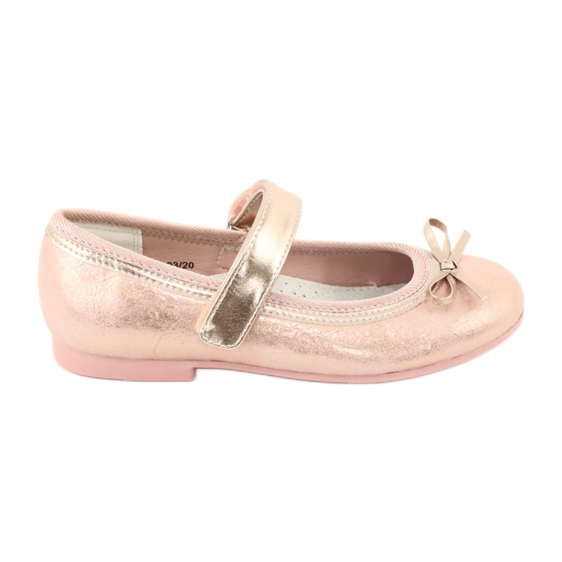 Golden Rose Ballerinas med American Club GC02 rosett rosa gyllene