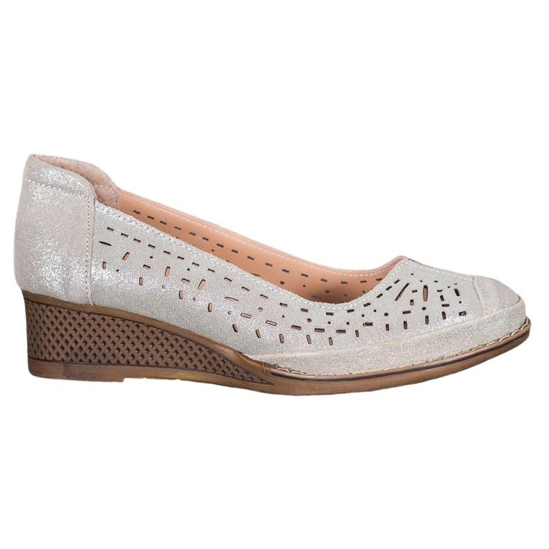 Filippo Läderpumps med glitter brun