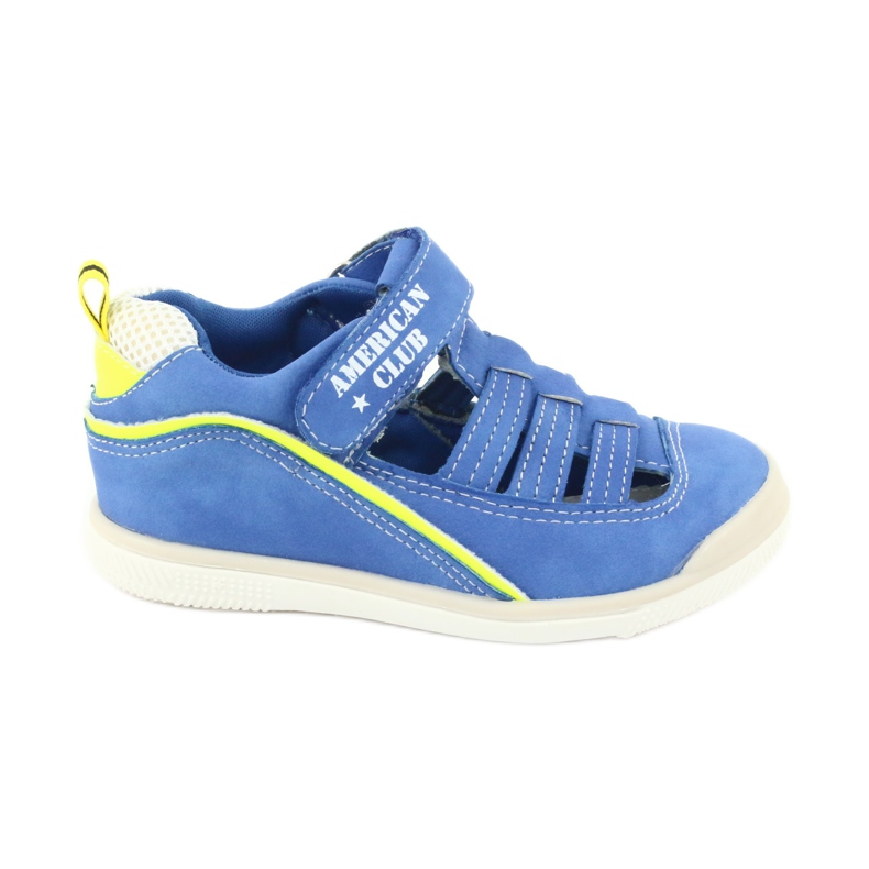 American Club Pojkar Sandaler läderinsats GC12/20 Blue blå