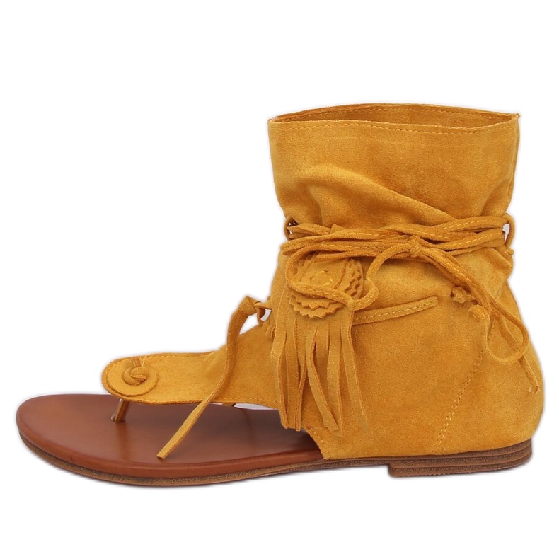 Tofflor med överdel honung SL1010P Gul