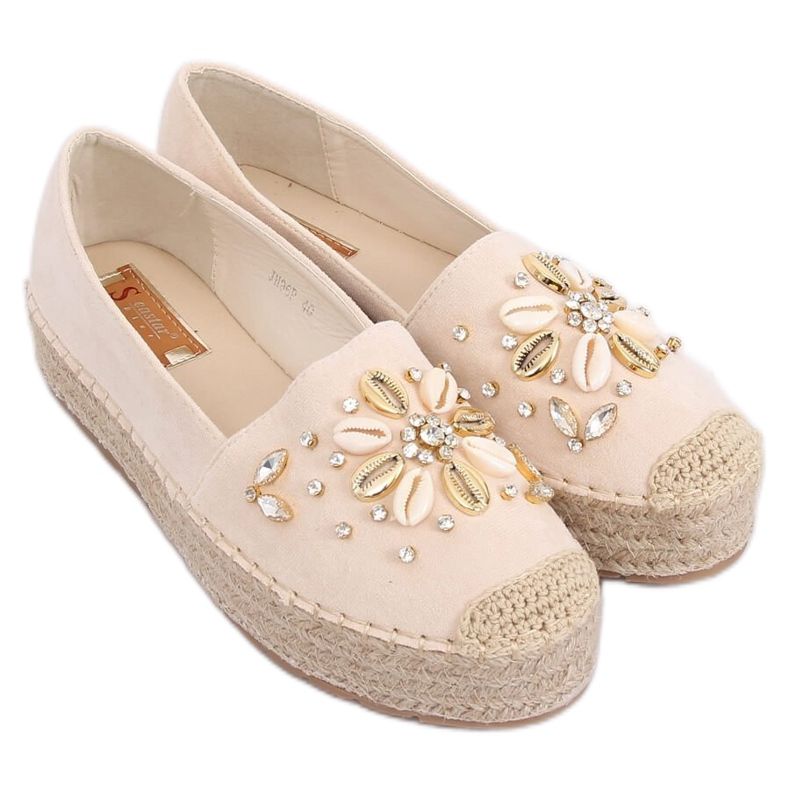 Beige espadriller för kvinnor JH96P Beige II Quality