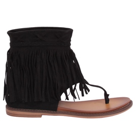 Svarta flip-flops med överdel NS129P Svart