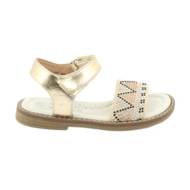 American Club Girls 'Gold Sandals med paljettläderinsats GC08/20 gyllene