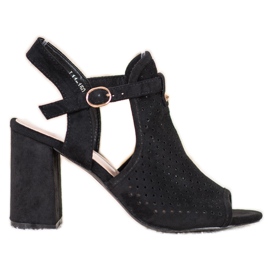 Small Swan Openwork sandaler i stjärnor svart